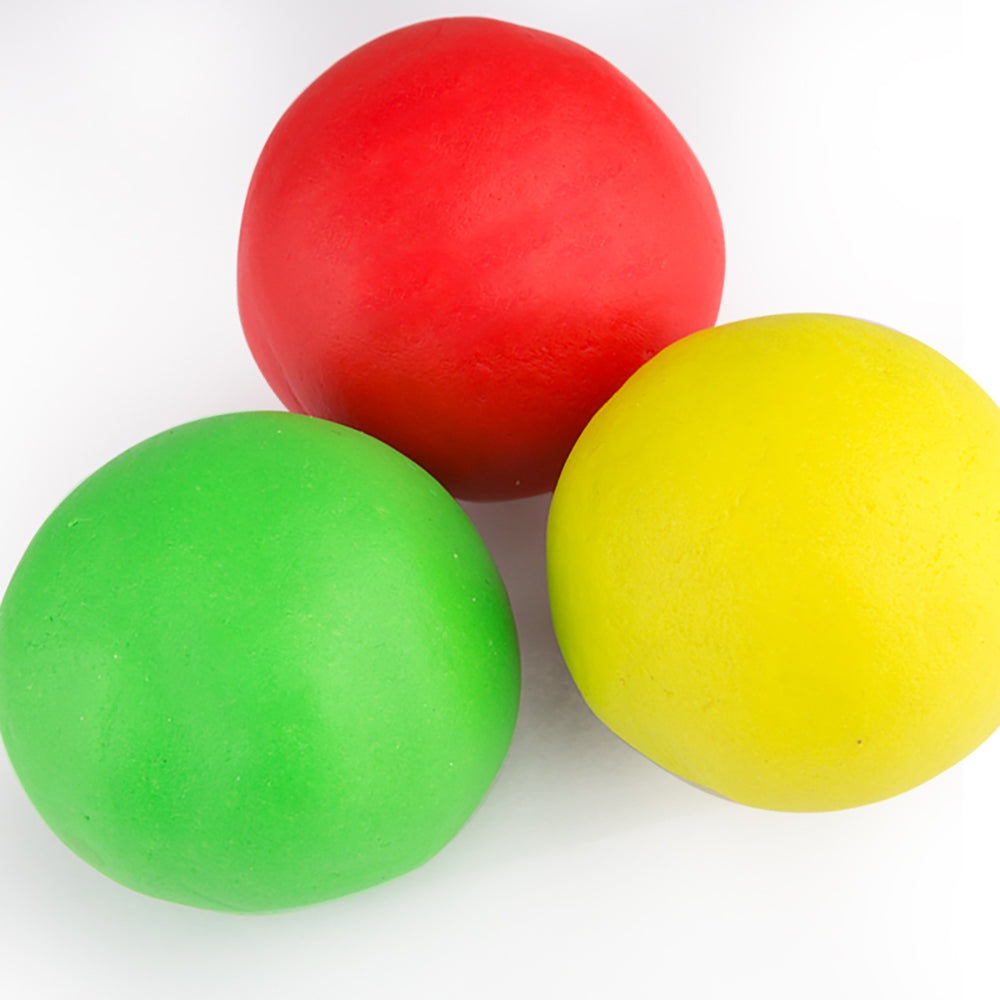 Jar Melo Birthday Cake Playdough Bakery Kit with 3 colorful dough balls: red, green, yellow