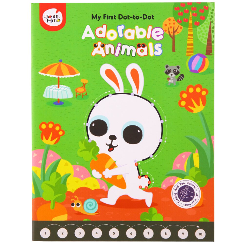 Jar Melo Dot-To-Dot Drawing Book Adorable Animals