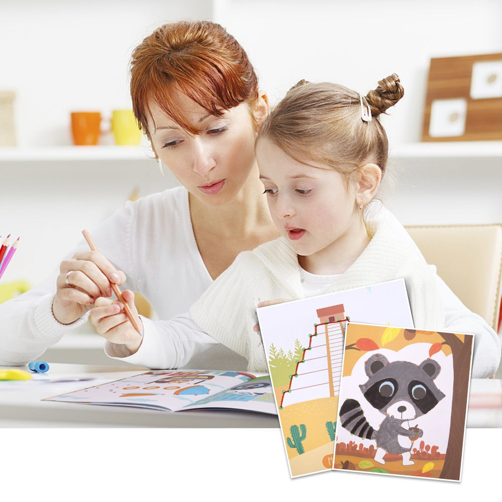 Jar Melo Dot-To-Dot Drawing Book for kids with adorable animal illustrations, including panda, art activity toy