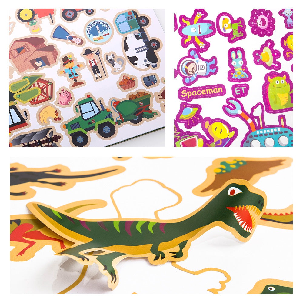 Jar Melo reusable sticker pad City Park with 5 scenes and 145+ stickers, separated scenes