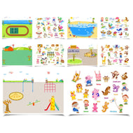 Jar Melo Reusable Sticker Pad City Park (5 Scenes And Over 145 Stickers + Separated Scenes)