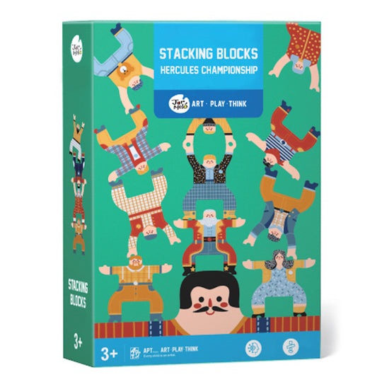 Jar Melo stacking blocks Hercules Championship toy set with colorful illustrated blocks for ages 3+