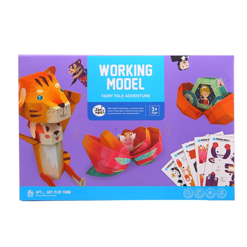 Jar Melo Working Models Fairy Tale Adventure toy set with origami-style figures for ages 3+, educational