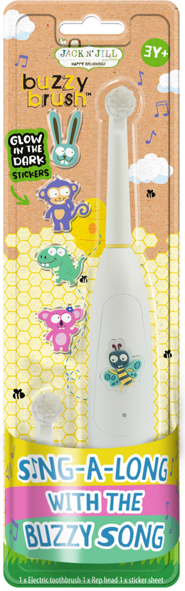 Jack N Jill Kids Electric Musical Toothbrush Buzzy Brush - 3+ Years
