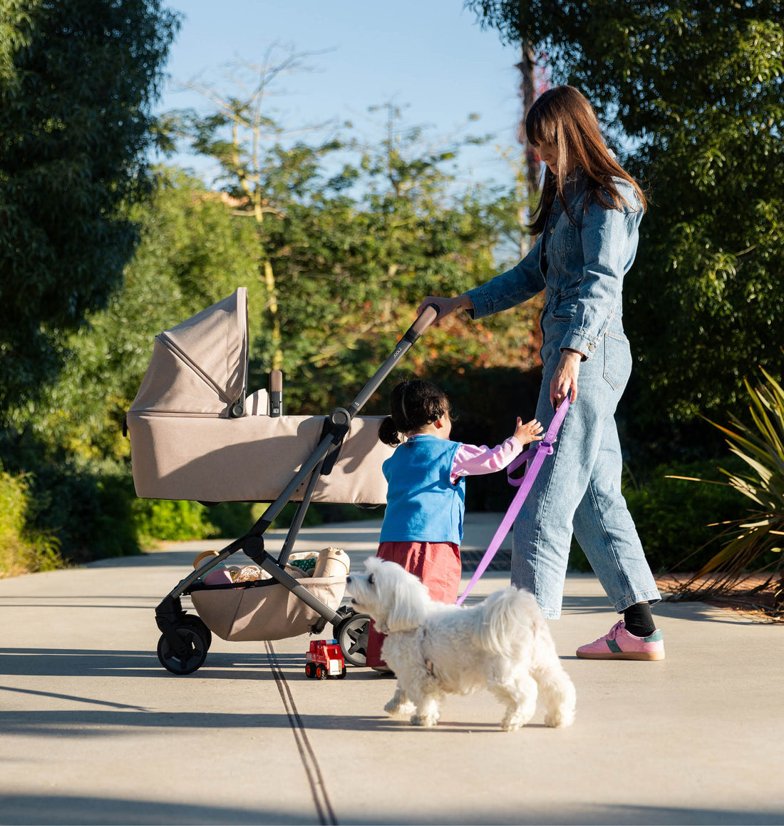 Joolz Aer² Lightweight Stroller - stroller walk with child and dog
