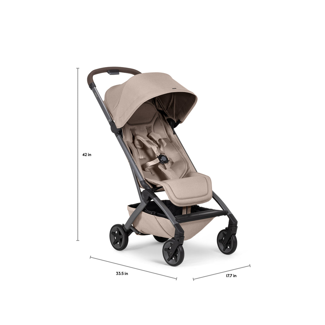 Joolz Aer² Lightweight Stroller - open stroller dimensions diagram
