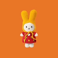 Just Dutch Miffy Tulip Dress Red With Yellow Hat