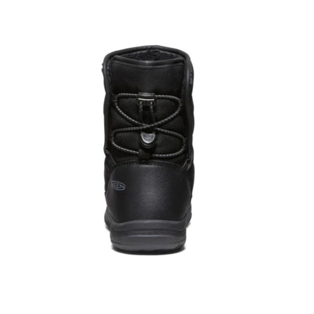 Keen Big Kids' Puffrider Waterproof Winter Boot Black Steel Grey