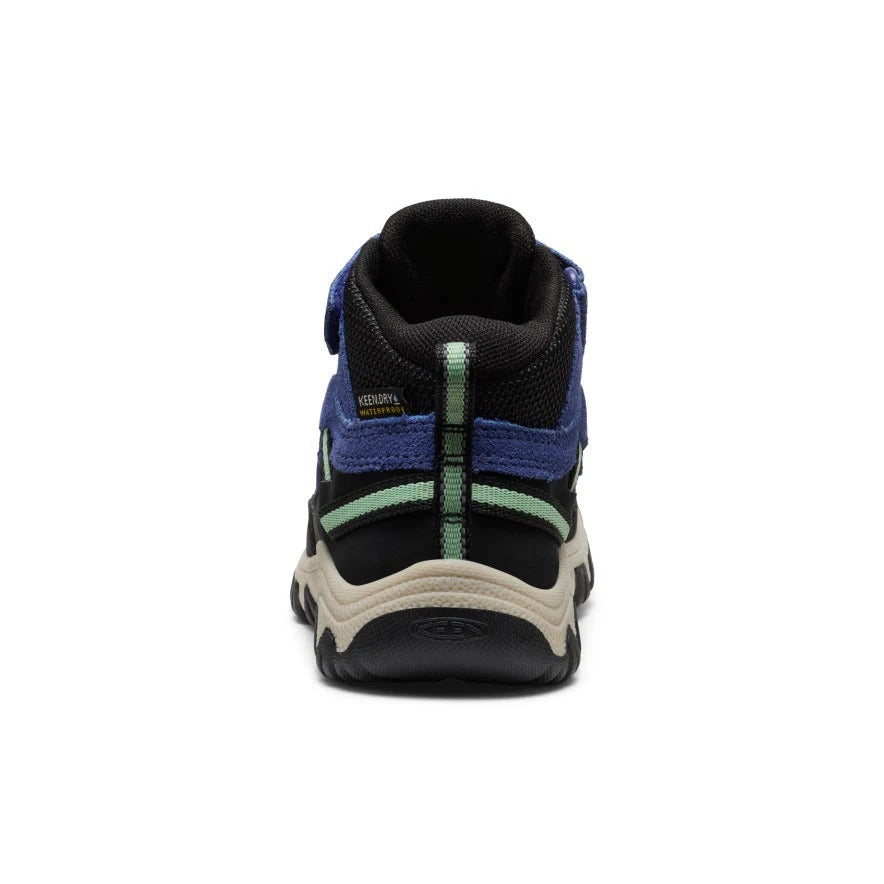Keen Little Kids' Targhee IV waterproof hiking boot in blue hemlock for toddlers by KEEN