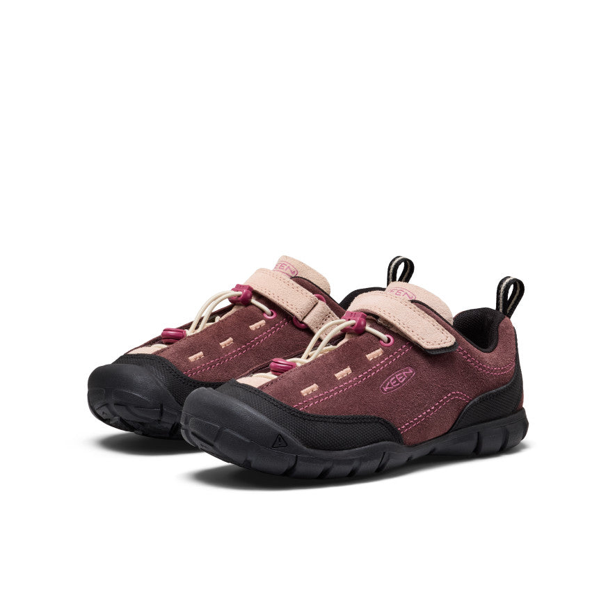 Keen Big Kids' Jasper II Huckleberry/Cameo Rose - paired shoes in a front three-quarter view