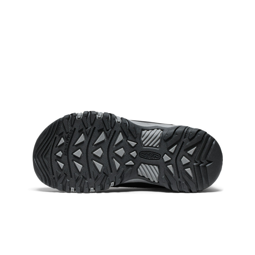 Keen Big Kids' Targhee IV Waterproof Hiking Shoe Black/Steel Grey - outsole tread and traction pattern