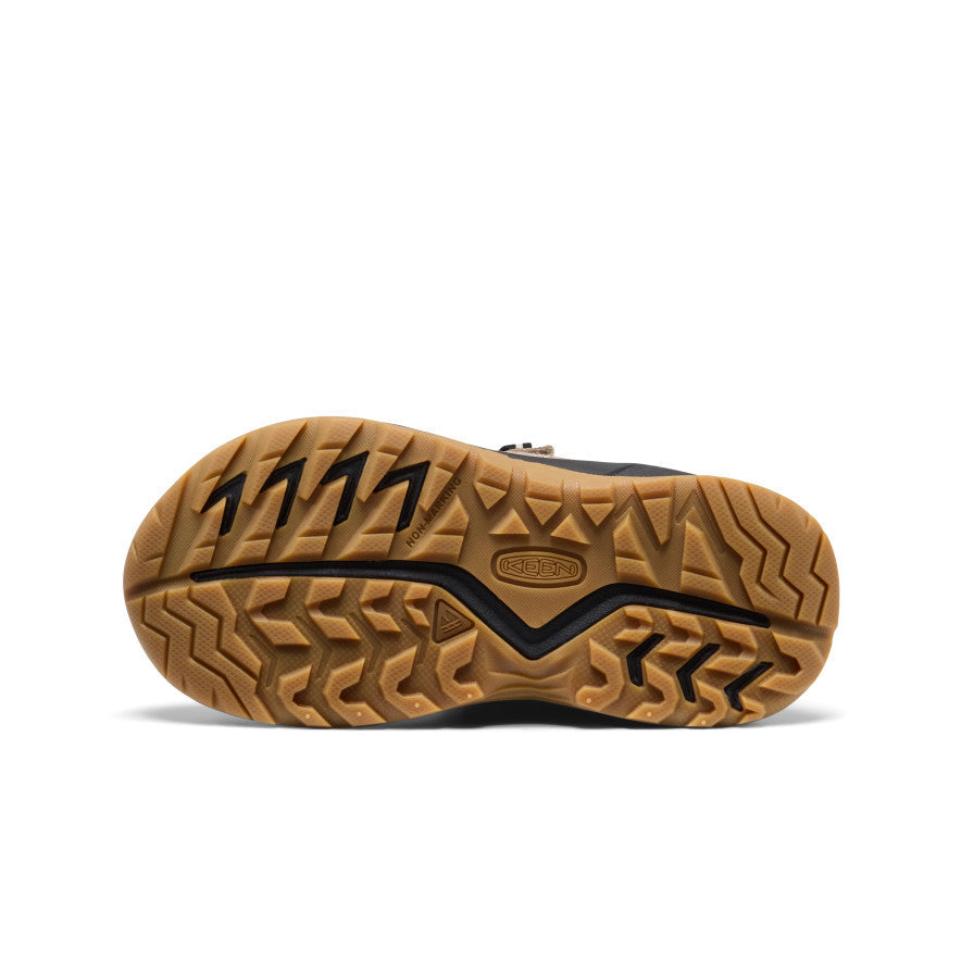 Keen Little Kids' Hightrail Waterproof Hiking Shoe Brindle/Oak Buff - outsole tread and traction pattern