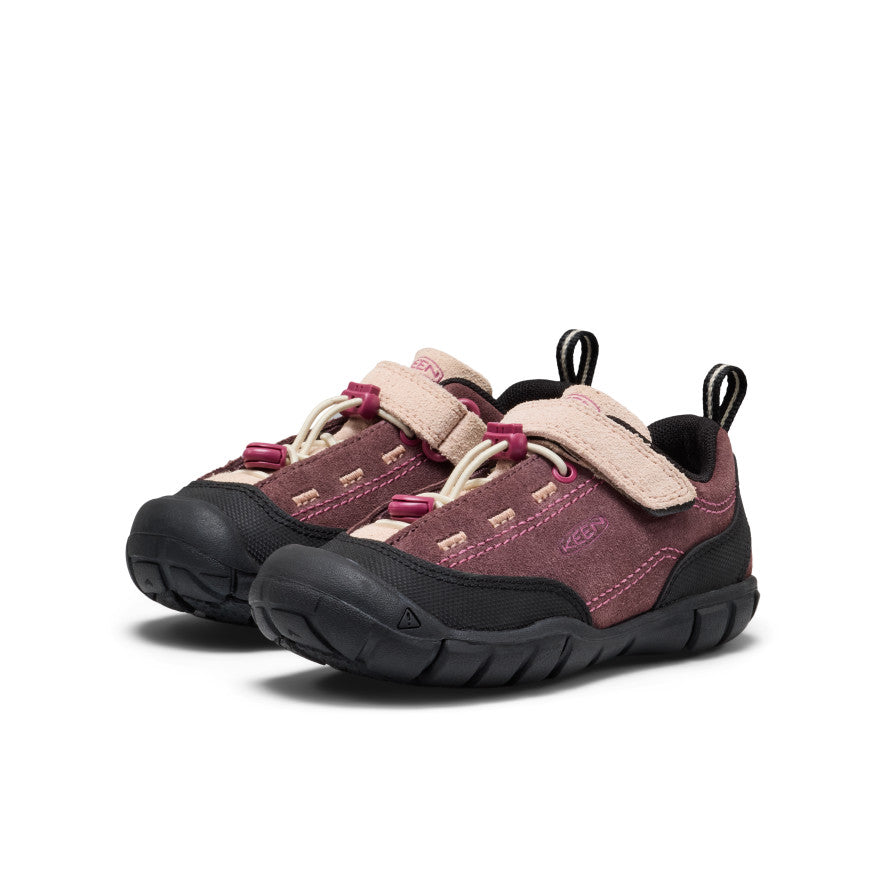 Keen Little Kids' Jasper II Huckleberry/Cameo Rose - paired shoes in a front three-quarter view