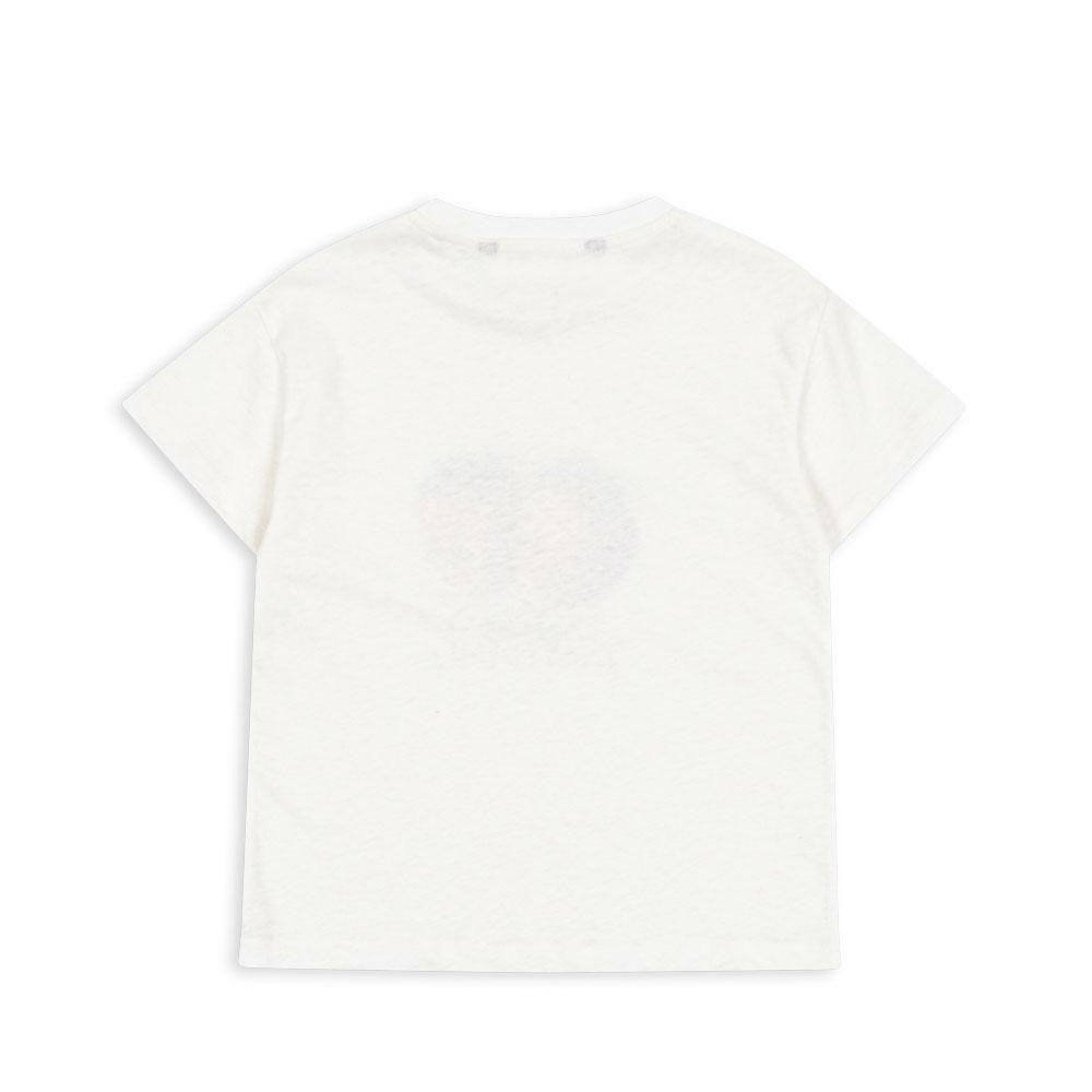 Konges Slojd Era Tee OCS Off White/Jam, a single baby T-shirt laid flat in soft cotton.