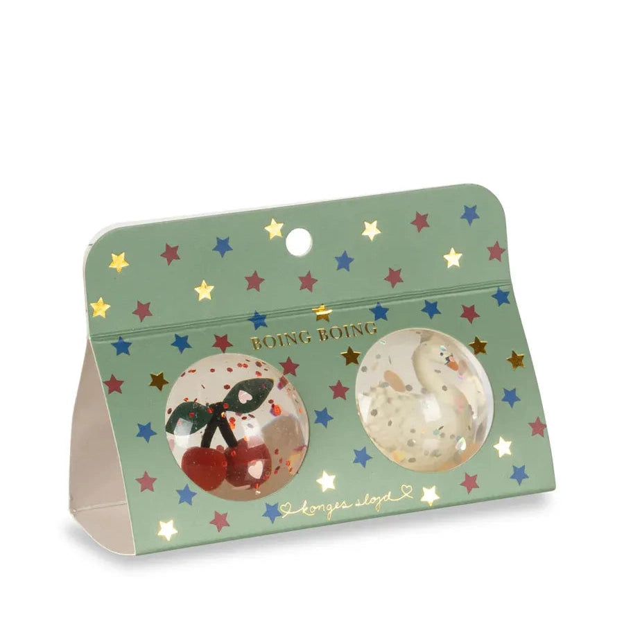 Konges Slojd Glitter Bouncing Ball Set Cherry/Swan