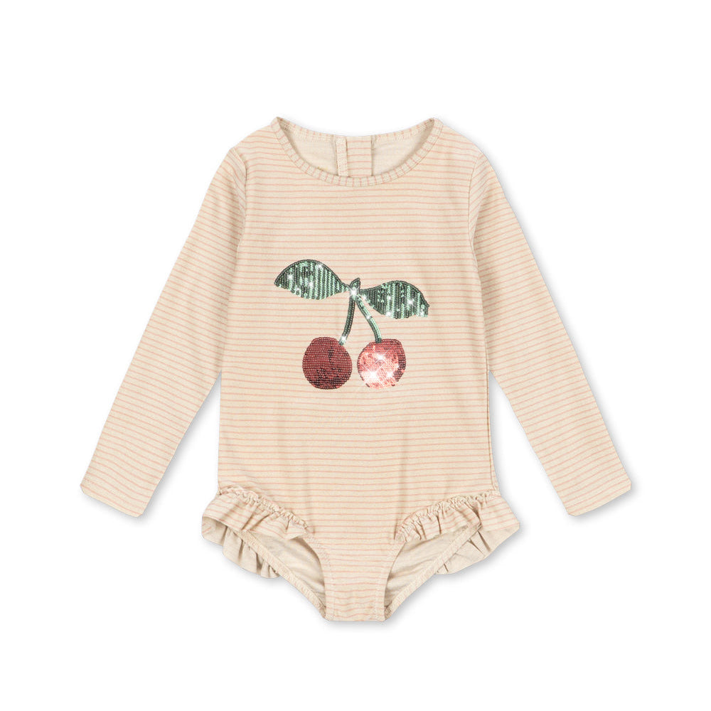 Konges Slojd Jade LS Swimsuit - Rose Stripe 3