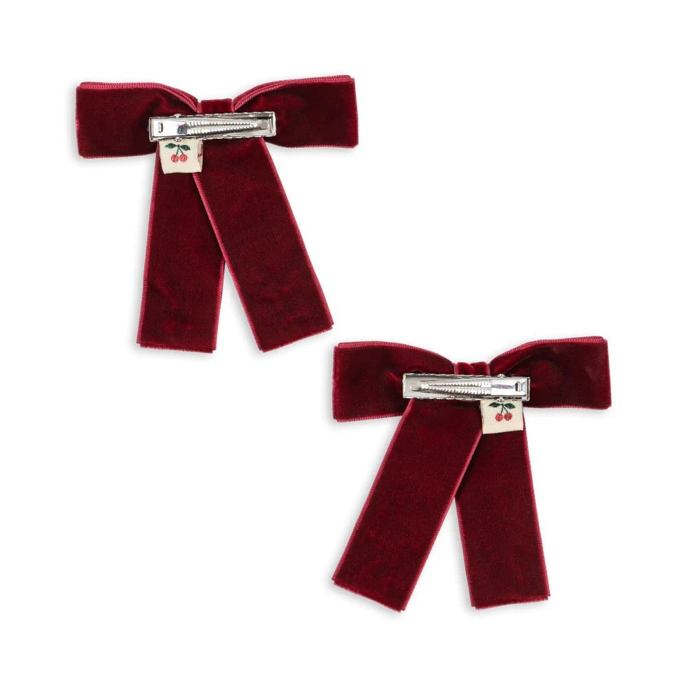 Konges Slojd Juliette Bow Hair Clip 2 Pack Rio Red