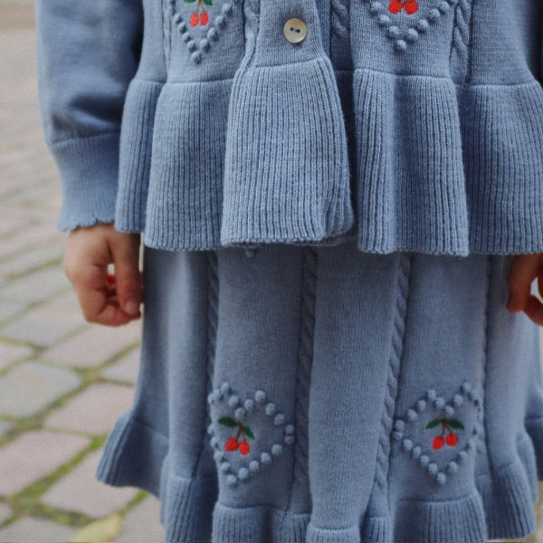 Konges Slojd Soleil Knit Skirt Gots Country Blue