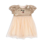 Konges Slojd Starla Puff Sleeve Dress Gold Blush