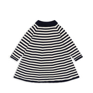 Konges Slojd Venton Cotton Knit Dress Gots Navy Stripe