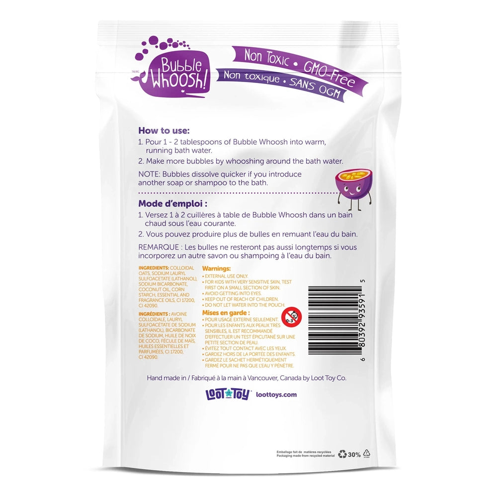 Loot Toy Co Foaming Bath Powder Passion Fruit, calming bath additive for health & beauty