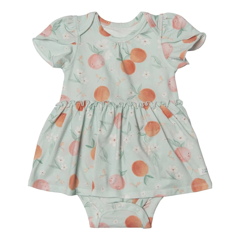 Loulou Lollipop Bodysuit Dress Peaches