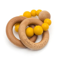 Loulou Lollipop Bubble Silicone And Wood Teether