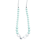 Loulou Lollipop Marble Silicone Teething Necklace Robin's Egg Blue