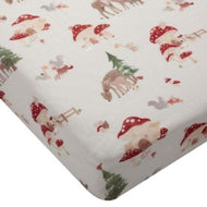 Loulou Lollipop Muslin Fitted Crib Sheet Forest Families