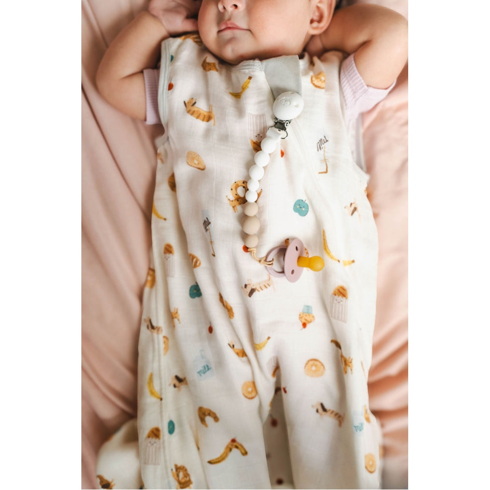 Loulou Lollipop Muslin Lightweight Sleep Bag 0.5 TOG - French Breakfast image 5