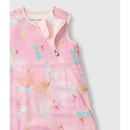 Loulou Lollipop Muslin Lightweight Sleep Bag 0.5 TOG - Dancing Dragonflies