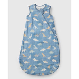 Loulou Lollipop Muslin Lightweight Sleep Bag 0.5 TOG - Dinosaur Stomp