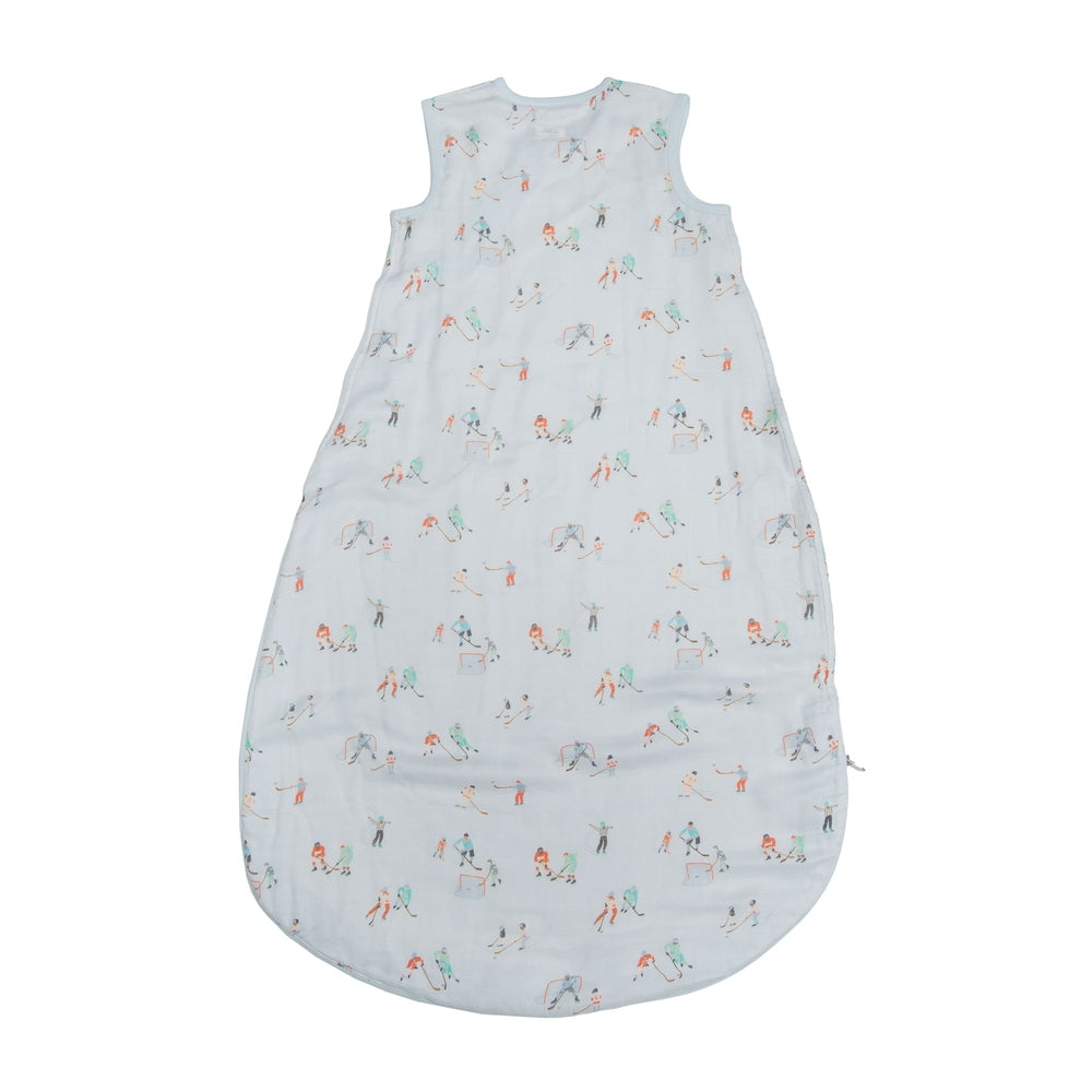 Loulou Lollipop Muslin Lightweight Sleep Bag 0.5 TOG Ice Hockey back view