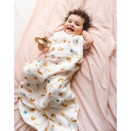 Loulou Lollipop Muslin Lightweight Sleep Bag 0.5 TOG - French Breakfast