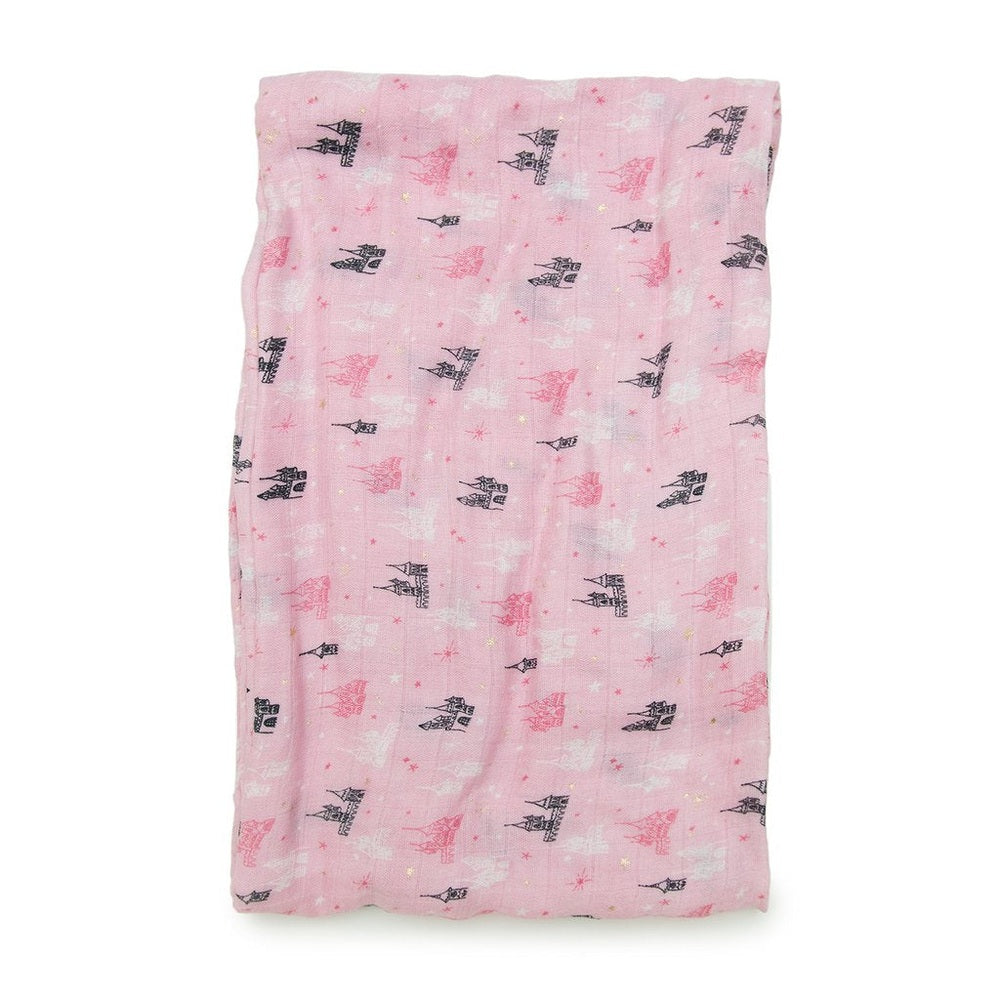 Loulou Lollipop Muslin Swaddle Pink Castle