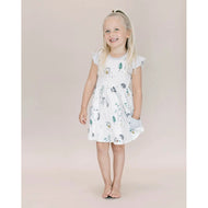 Loulou Lollipop Ruffle Pocket Dress Hedgehogs