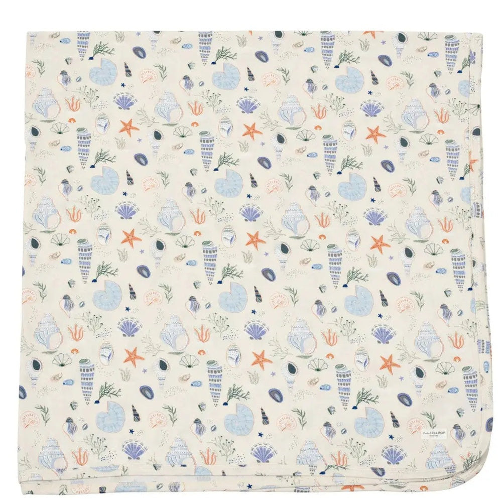 Loulou Lollipop Stretch Knit Blanket Seashells