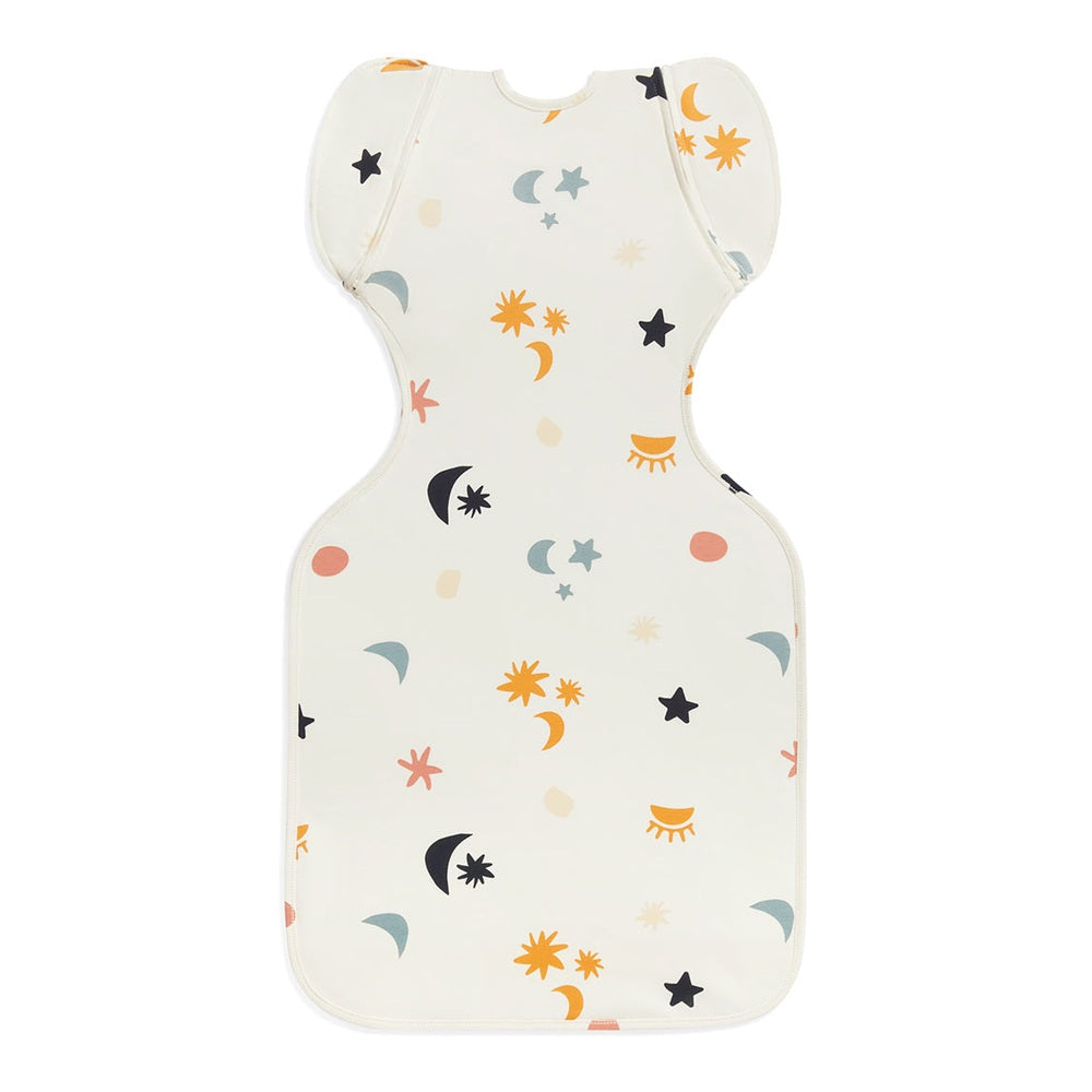 Love To Dream Swaddle Up Transition Bag Organic Cotton 1.0 Tog Buff Lunar zip-off wings detail
