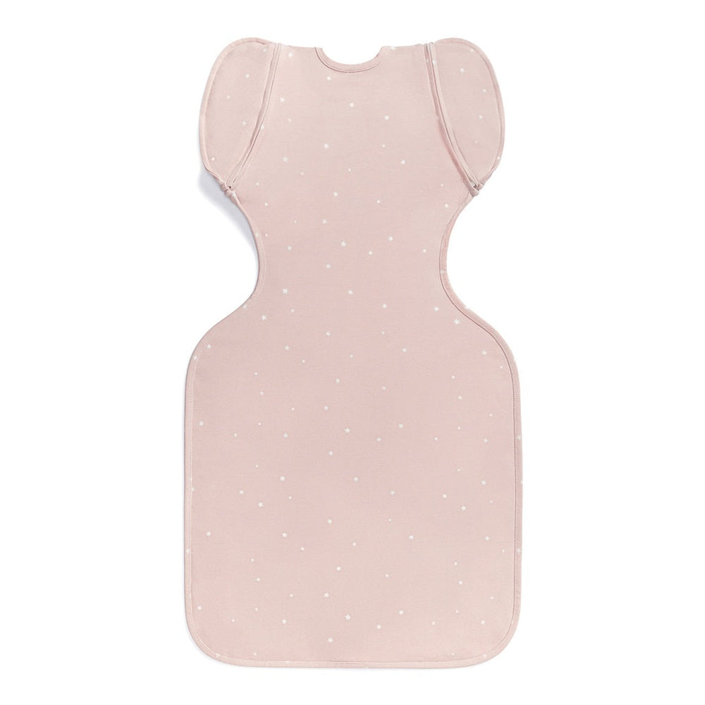 Love To Dream Swaddle Up Transition Bag Original Cotton 1.0 Tog Powder Pink Twinkle zip-off wings detail
