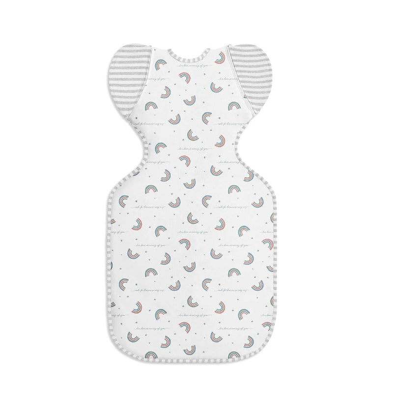 Love To Dream Swaddle Up Transition Bag Original Cotton white with pastel rainbow print