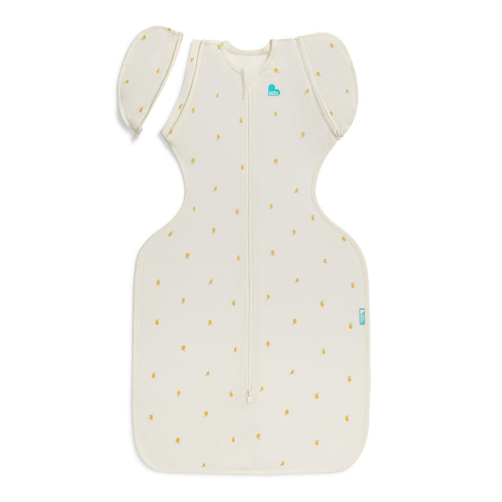Love To Dream Swaddle Up Transition Bag Viscose From Bamboo 1.0 Tog Cream Lemons side view