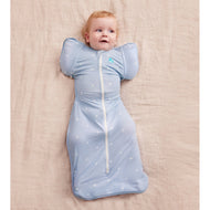 Love To Dream Swaddle Up Transition Bag Viscose From Bamboo 1.0 Tog Mist Blue Boats