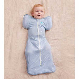 Love To Dream Swaddle Up Transition Bag Viscose From Bamboo 1.0 Tog Mist Blue Boats