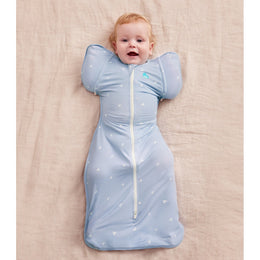 Love To Dream Swaddle Up Transition Bag Viscose From Bamboo 1.0 Tog Mist Blue Boats