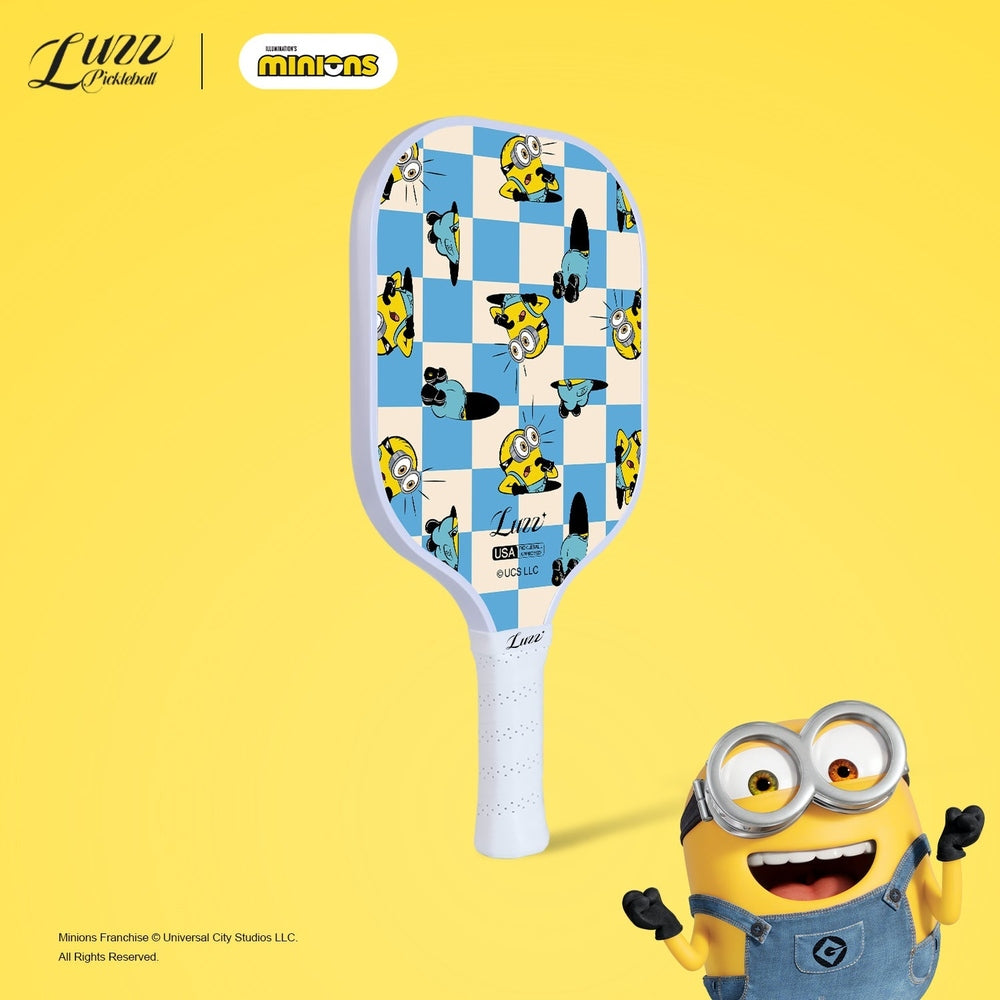 Luzzpickleball Minions Checker Champ Original Paddle (16mm) T700 Carbon Fiber
