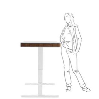 MOLL T7 XL white walnut desk with pedestal base for office furniture