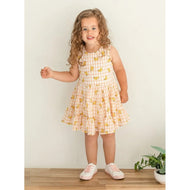 Mabel And Honey Bananas Printed Crinkle Chiffon Dress
