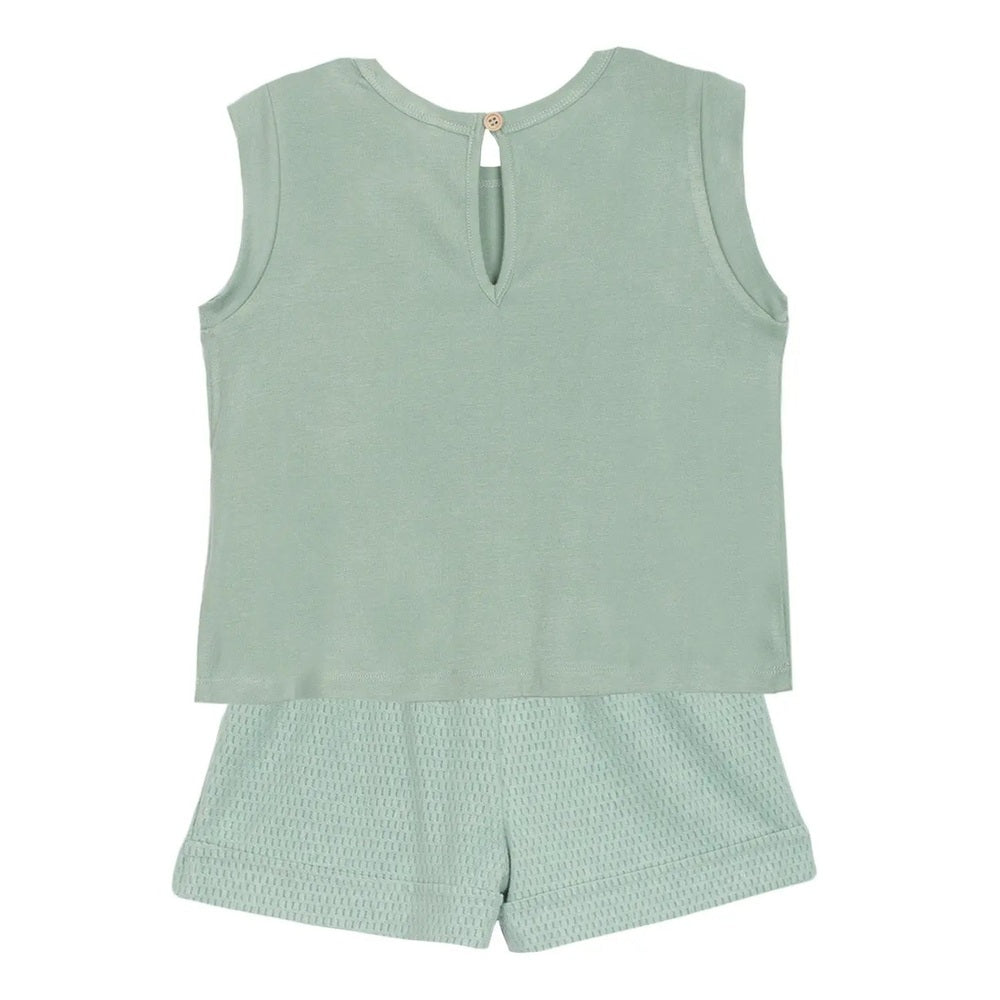 Mabel And Honey Sydney Textured Knit 2 pc Set Green