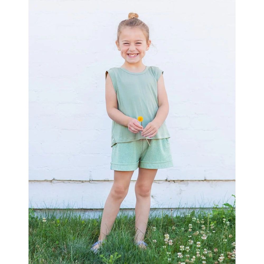 Mabel And Honey Sydney Textured Knit 2 pc Set Green