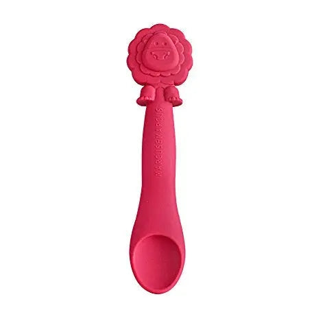 Marcus & Marcus Feeding Spoon pink with a lion-shaped handle for babies